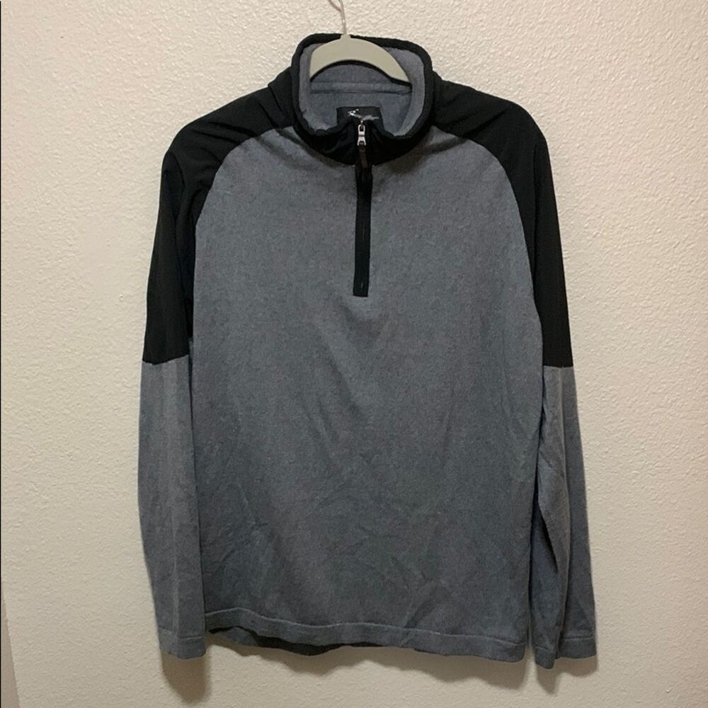 Fairway & Greene Tech Gray and Black Quarter-Zip Pullover Size XL